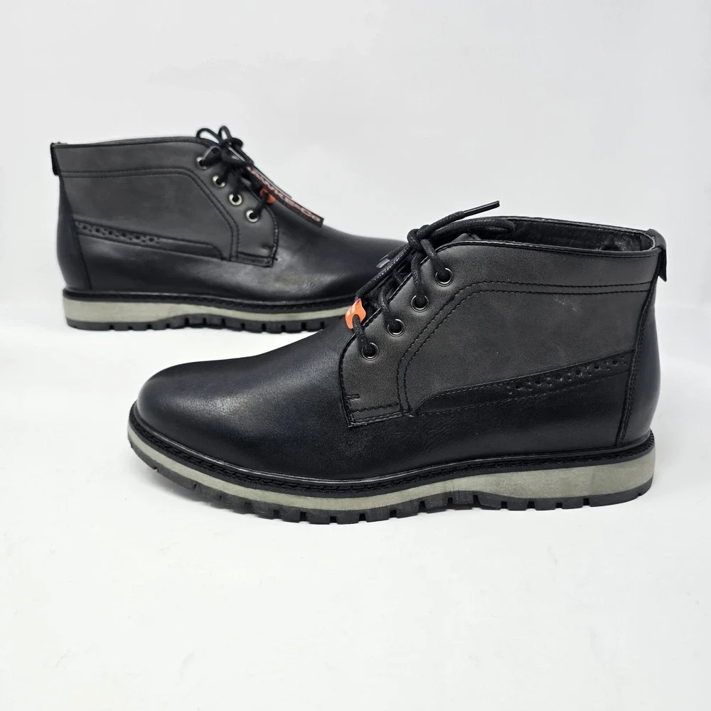 Hawke & Co Mens Fairweather Black Grey Chukka Boots Memory Foam Size 8.5 NEW
